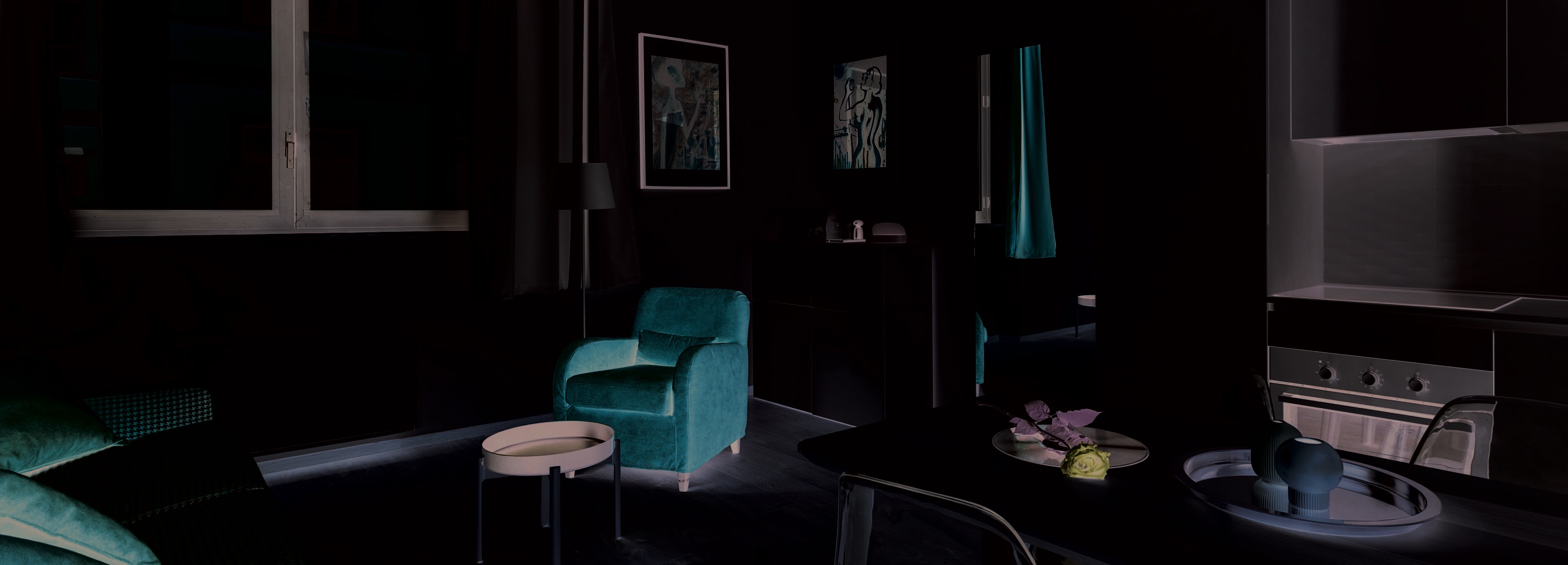 Dramatic luxury living room — Contemporary Townhouse, Mayfair